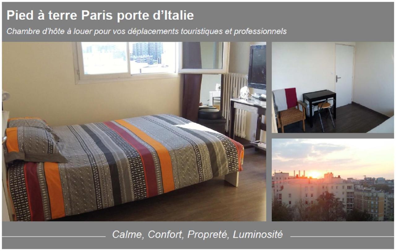 Paris Porte D'Italie - Chambre A Louer Avec Parking Et Vue Sur Paris Le Kremlin-Bicêtre Eksteriør billede